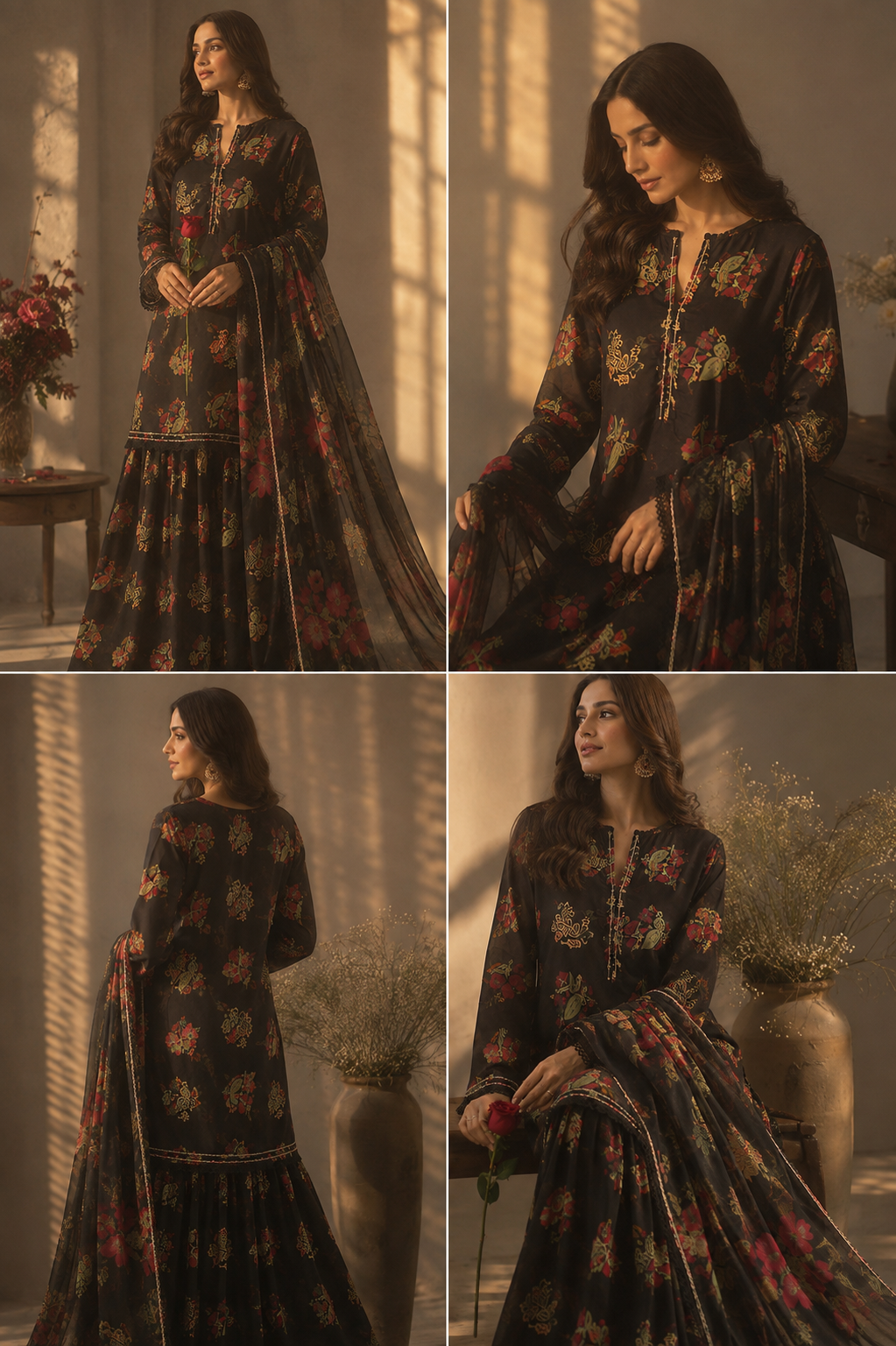 3 piece unstitched printed
